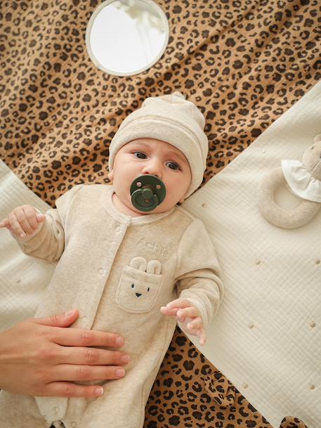 Tapis d'éveil léopard en gaze de coton beige - vertbaudet enfant 