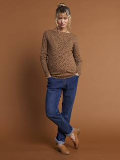 Vêtements de grossesse-Pantalon-Jean de grossesse droit bandeau Seamless