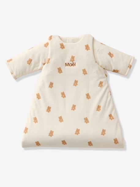 Gigoteuse PETIT OURS manches longues amovibles blanc imprimé - vertbaudet enfant 