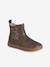 Boots fille cuir zippées bronze+camel+lot marron+marine+or+vert - vertbaudet enfant 