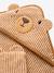 Badcape + washandje PETIT OURS, met gerecycled katoen beige, gestreept - vertbaudet enfant 