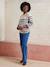 Pull style marinière grossesse et allaitement ouvertures raglan beige chiné+marine - vertbaudet enfant 