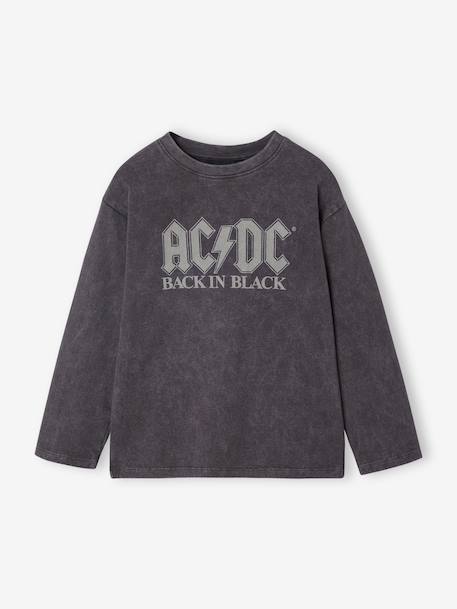 T-shirt manches longues AC DC garçon anthracite - vertbaudet enfant 