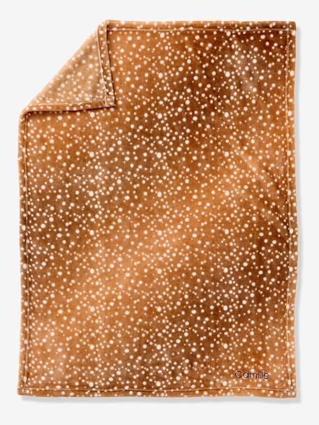 Plaid imprimé polaire personnalisable blanc imprimé+marron imprimé+rouge imprimé - vertbaudet enfant 