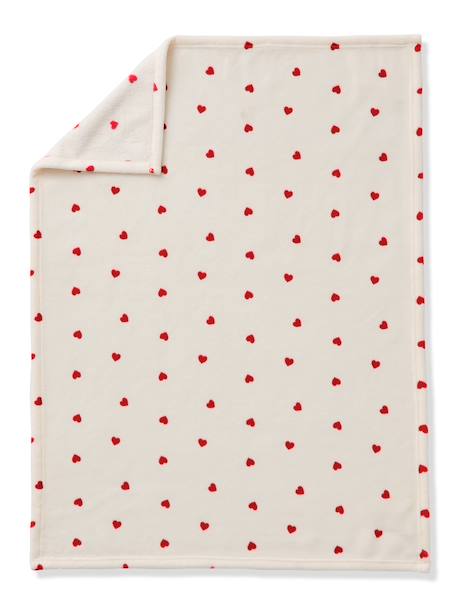 Bedrukte fleece deken. bruin, bedrukt+rood, bedrukt+wit, bedrukt - vertbaudet enfant 