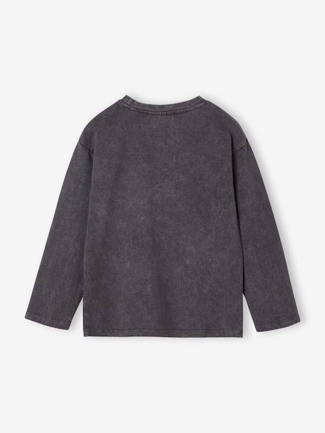 T-shirt manches longues AC DC garçon anthracite - vertbaudet enfant 