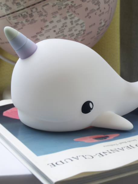 Veilleuse souple rechargeable Splash le Narval - KONTIKI blanc - vertbaudet enfant 