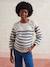 Pull style marinière grossesse et allaitement ouvertures raglan beige chiné+marine - vertbaudet enfant 