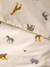 Parure housse de couette et taie d'oreiller enfant WILD ANIMALS blanc imprimé - vertbaudet enfant 