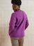Trui met ronde hals voor zwangerschap jersey breisel met wol antraciet+fuchsia - vertbaudet enfant 