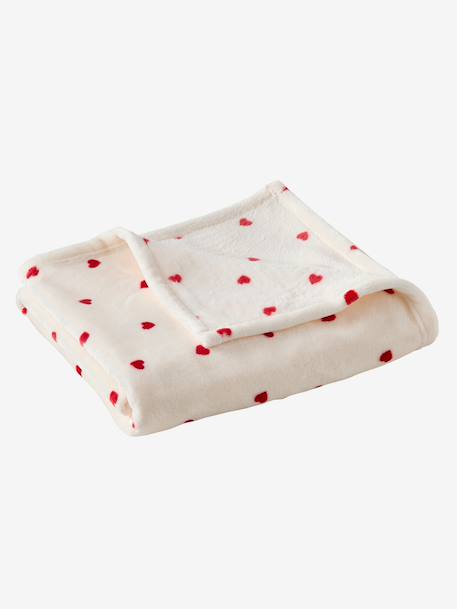 Bedrukte fleece deken. bruin, bedrukt+rood, bedrukt+wit, bedrukt - vertbaudet enfant 