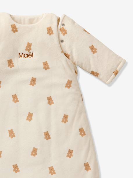 Gigoteuse PETIT OURS manches longues amovibles blanc imprimé - vertbaudet enfant 