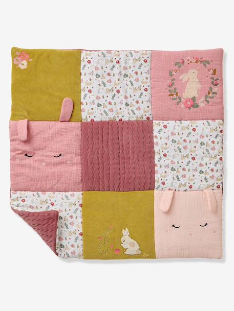 Vloertapijt / parkbodem patchwork LAPIN ENCHANTÉ oudroze - vertbaudet enfant 