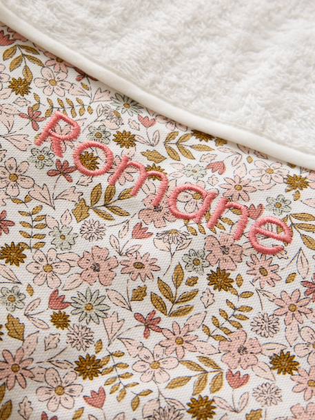 Matelas à langer + 2 tapis de change personnalisable FLORA blanc imprimé - vertbaudet enfant 