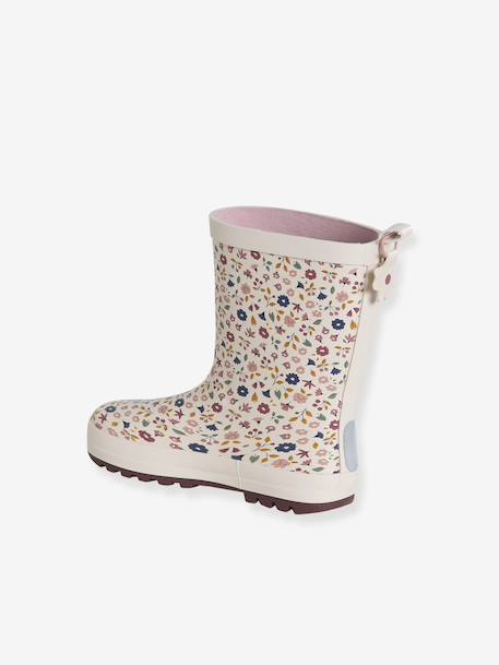 Bottes de pluie caoutchouc imprimé enfant collection maternelle bleu imprimé+rose imprimé - vertbaudet enfant 