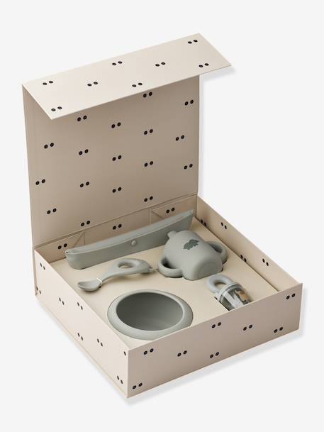 Mileah maaltijdkoffer silicone LIEWOOD hemelsblauw+lichtroze - vertbaudet enfant 