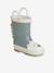 Bottes de pluie bébé détails ludiques bleu clair+marine+rayé marine+vert imprimé - vertbaudet enfant 