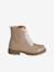 Bottines enfant fille zippées et lacets élastiqués rose nude - vertbaudet enfant 