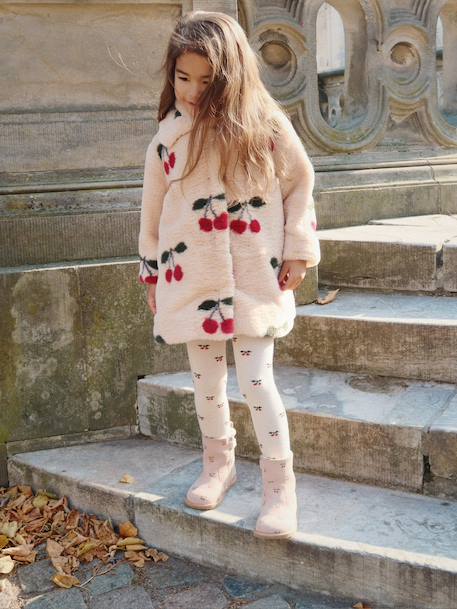 Manteau Fuzzie écru - vertbaudet enfant 