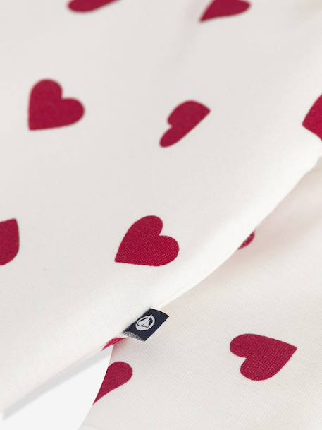 Gewatteerd babypakje van katoen met hartjesprint PETIT BATEAU wit - vertbaudet enfant 