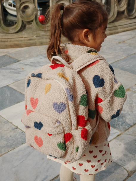 Teddy jas met rits van fleece voor kinderen Jody KONGES SLOJD beige+meerkleurig+wit - vertbaudet enfant 