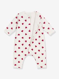 -Combinaison ouatinée bébé en coton imprimé coeurs