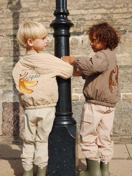 Blouson bomber Juno jaune+kaki - vertbaudet enfant 