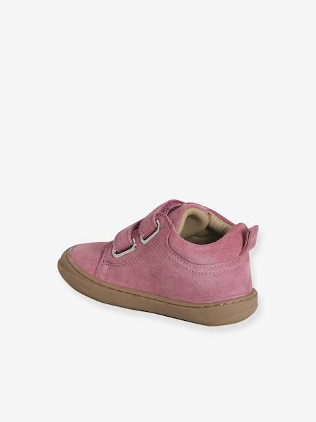 Bottillons à scratchs cuir souple bébé premiers pas beige imprimé+bleu imprimé+bois de rose+bronze+mauve+or+rose+rose poudré+turquoise - vertbaudet enfant 