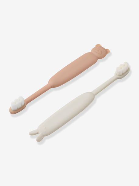 Fabio set de brosses à dents rose+vert - vertbaudet enfant 