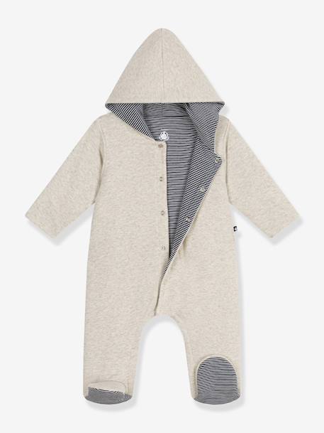 Gewatteerde babypakje met capuchon van katoen PETIT BATEAU ecru - vertbaudet enfant 