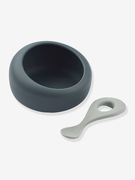 Sparia kom+lepel silicone LIEWOOD blauw - vertbaudet enfant 