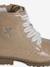 Bottines enfant fille zippées et lacets élastiqués rose nude - vertbaudet enfant 