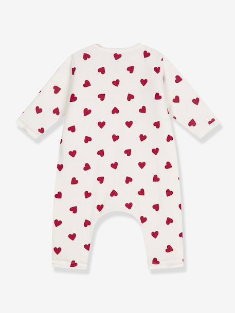 Gewatteerd babypakje van katoen met hartjesprint PETIT BATEAU wit - vertbaudet enfant 