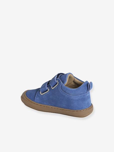 Bottillons à scratchs cuir souple bébé premiers pas bleu+bleu électrique+bleu jean+caramel+chocolat+lot marron+marron+ocre+sable+vert+vert sauge - vertbaudet enfant 