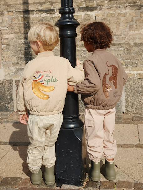 Blouson bomber Juno jaune+kaki - vertbaudet enfant 