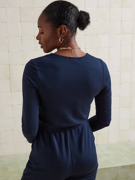 Combinaison en molleton grossesse et allaitement marine - vertbaudet enfant 