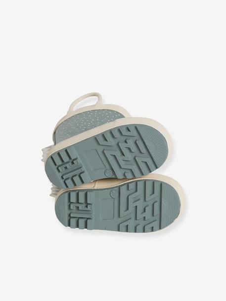 Gestreepte regenlaarzen voor baby groen, bedrukt+lichtblauw+marineblauw+marineblauw, gestreept - vertbaudet enfant 