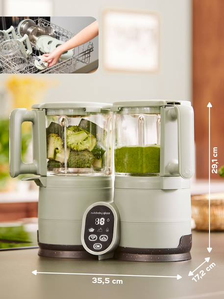Nutribaby Glass + 2 babybols biosourcés 250 ml vert - vertbaudet enfant 