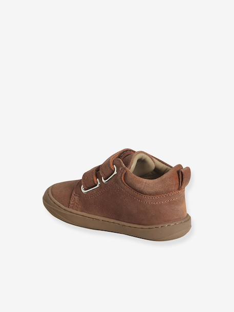 Bottillons à scratchs cuir souple bébé premiers pas bleu+bleu électrique+bleu jean+caramel+chocolat+lot marron+marron+ocre+sable+vert+vert sauge - vertbaudet enfant 