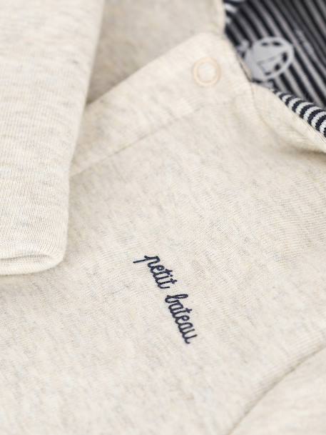 Gewatteerde babypakje met capuchon van katoen PETIT BATEAU ecru - vertbaudet enfant 