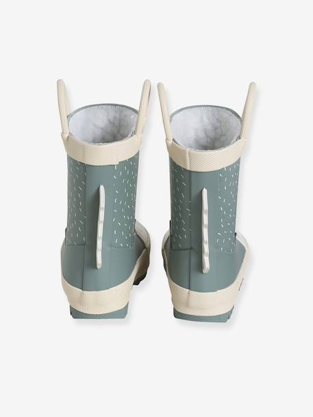 Gestreepte regenlaarzen voor baby groen, bedrukt+lichtblauw+marineblauw+marineblauw, gestreept - vertbaudet enfant 