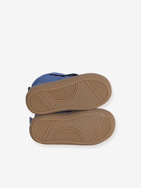 Babyslofjes van zacht leer met antislip blauw+bruin+chocoladebruin+felblauw+groen+jeansblauw+karamel+okergeel+saliegroen+veel bruin+zandbeige - vertbaudet enfant 