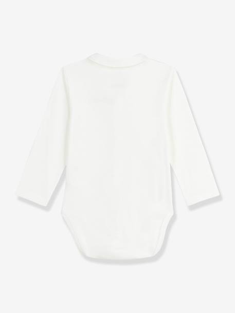 Body baby met geborduurde kraag PETIT BATEAU rood - vertbaudet enfant 