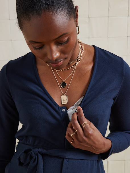 Combinaison en molleton grossesse et allaitement marine - vertbaudet enfant 