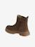 Boots enfant fille cuir élastiquées et zippées camel - vertbaudet enfant 