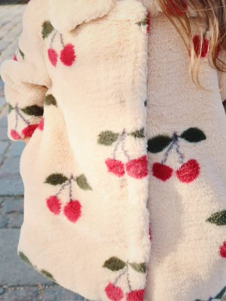 Manteau Fuzzie écru - vertbaudet enfant 