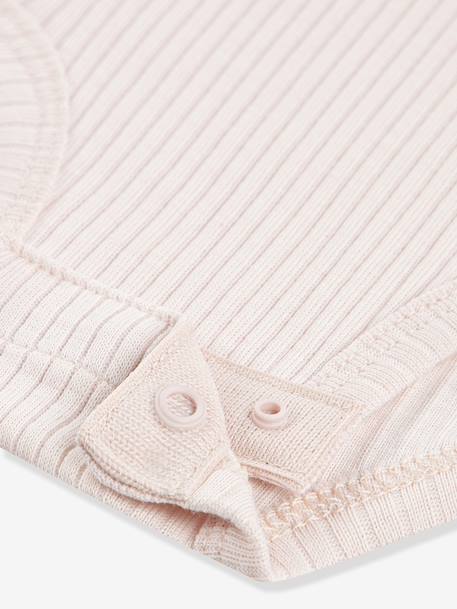 Lot de 3 bodies bébé manches courtes beige - vertbaudet enfant 