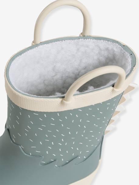 Bottes de pluie bébé détails ludiques bleu clair+marine+rayé marine+vert imprimé - vertbaudet enfant 