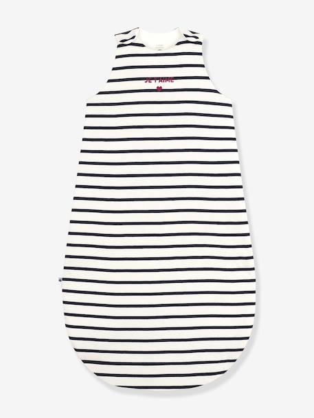 PETIT BATEAU katoenen trappelzak voor baby's marineblauw - vertbaudet enfant 
