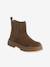 Boots enfant fille cuir élastiquées et zippées camel - vertbaudet enfant 
